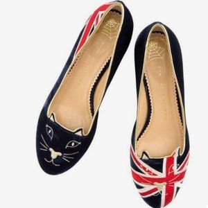 CHARLOTTE OLYMPIA  Union Jack Cat Ballerina Shoes
